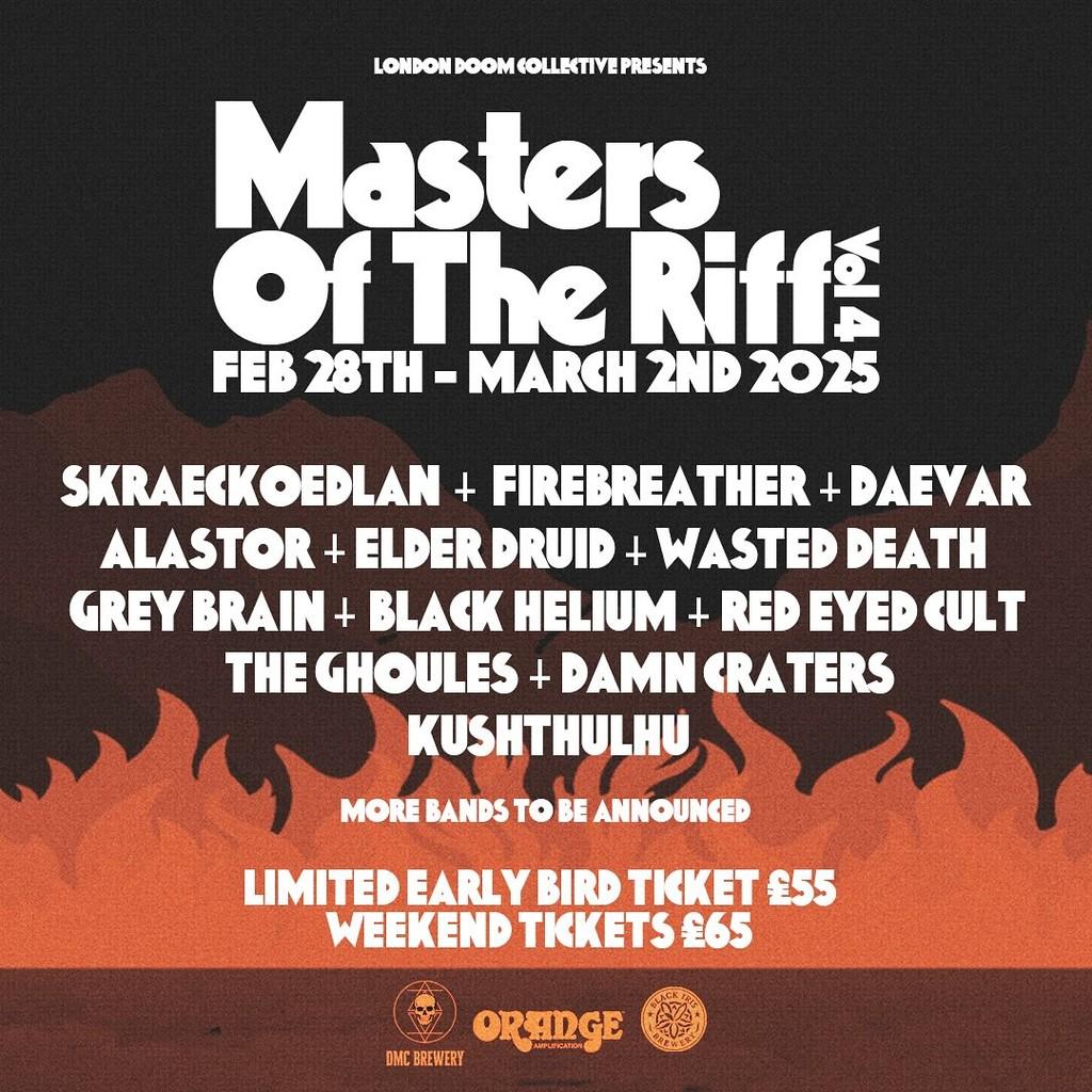 Lineup Poster Masters Of The Riff 2025