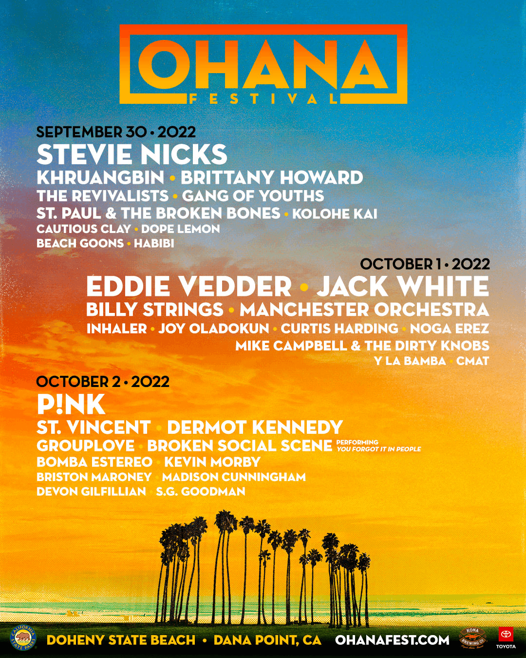 Lineup Poster The Ohana Fest 2022