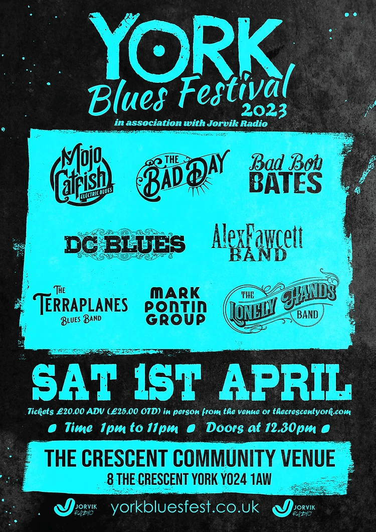 Lineup Poster York Blues Festival 2023