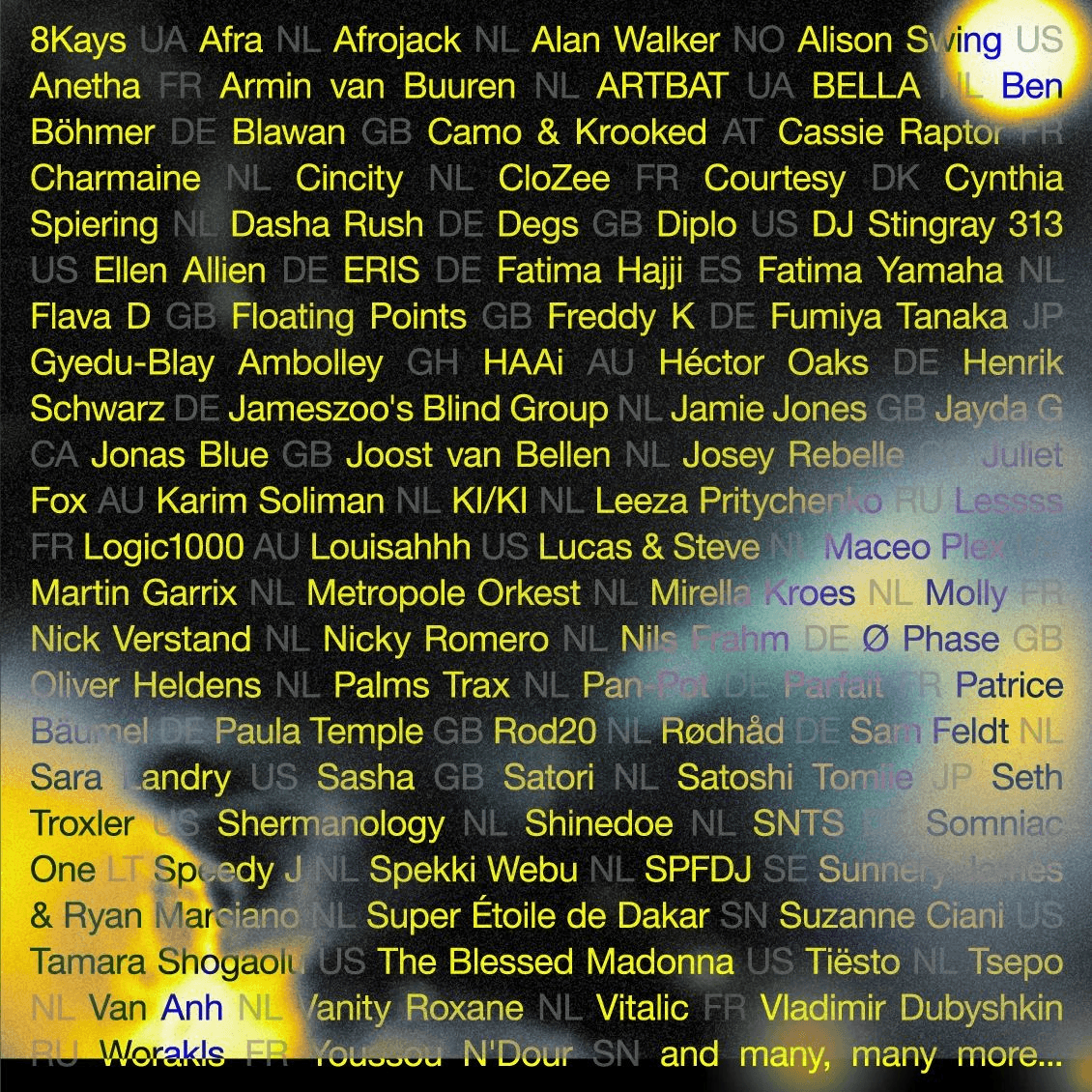 Lineup Poster Amsterdam Dance Event (ADE)  2022