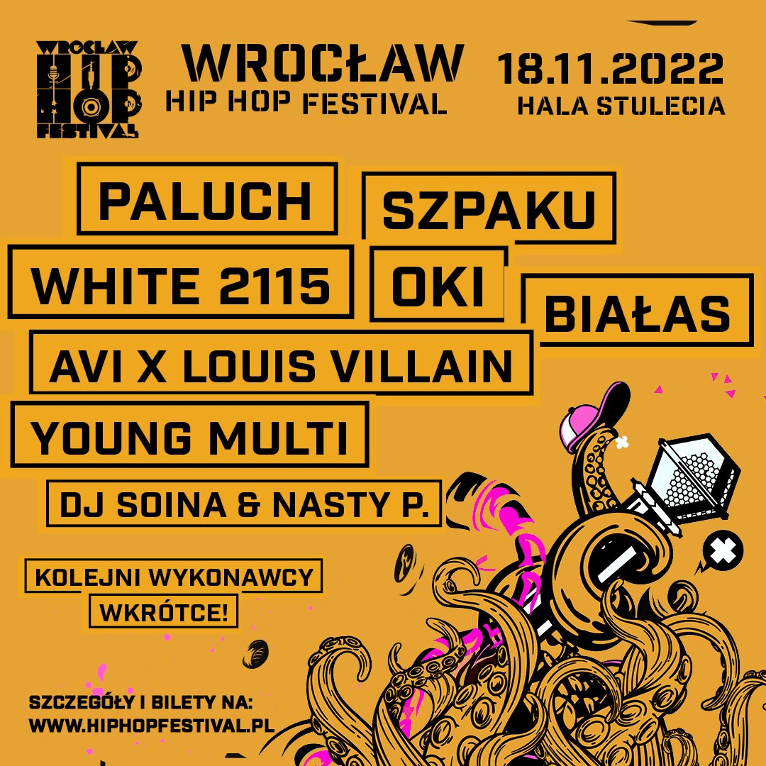 Lineup Poster Wrocław Hip Hop Festival 2022