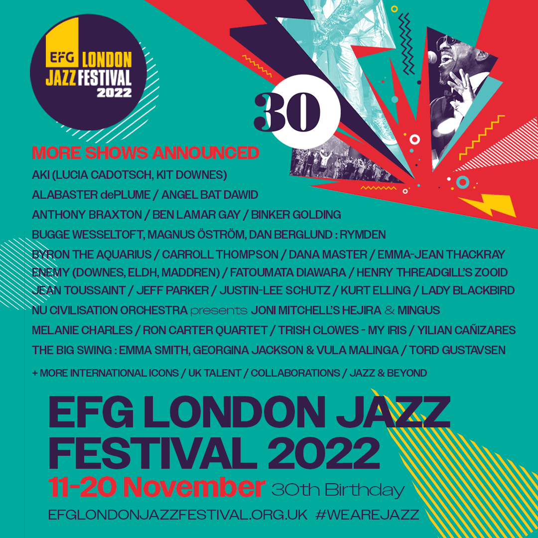 Lineup Poster EFG London Jazz Festival 2022