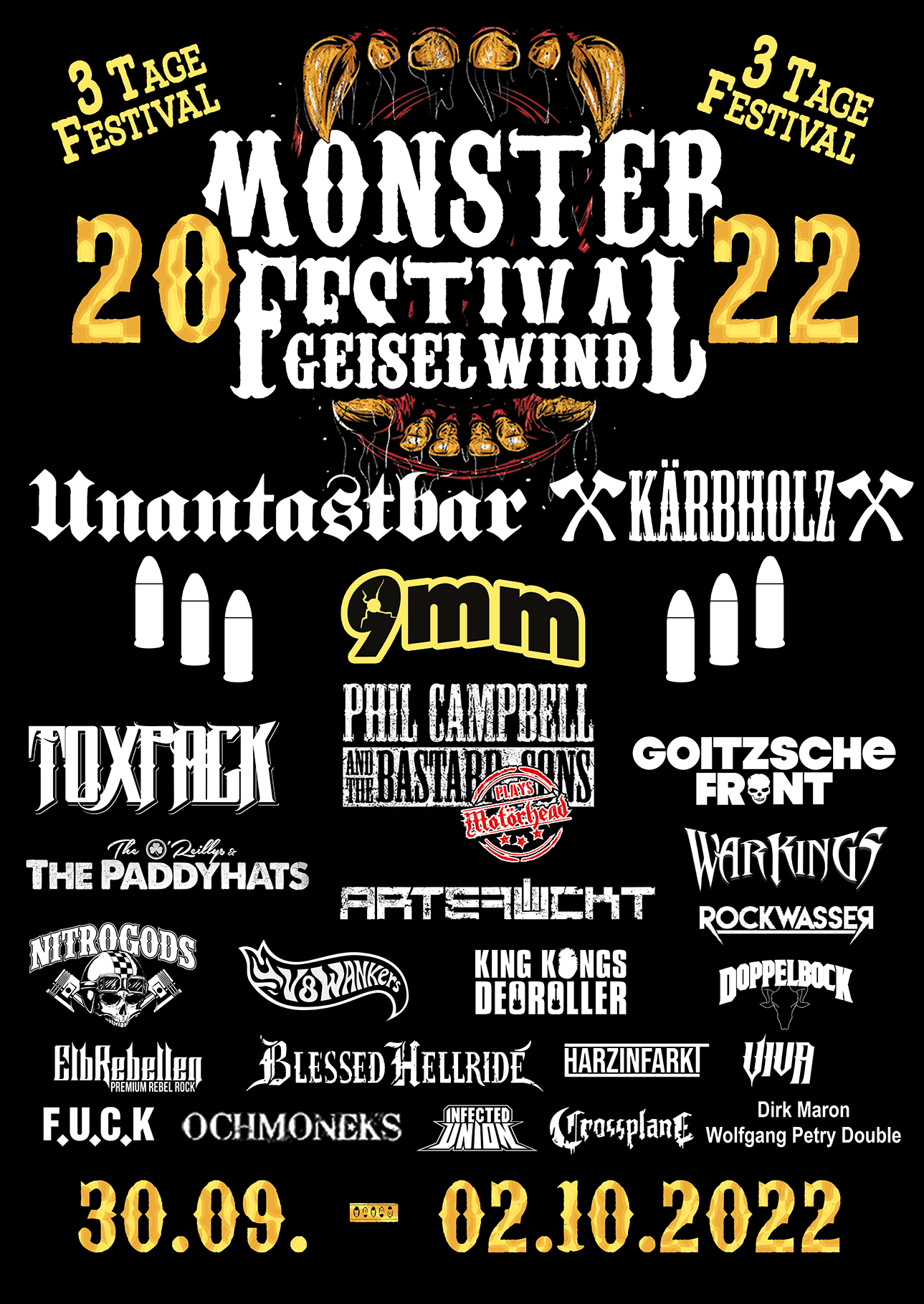 Lineup Poster Monster Festival 2022