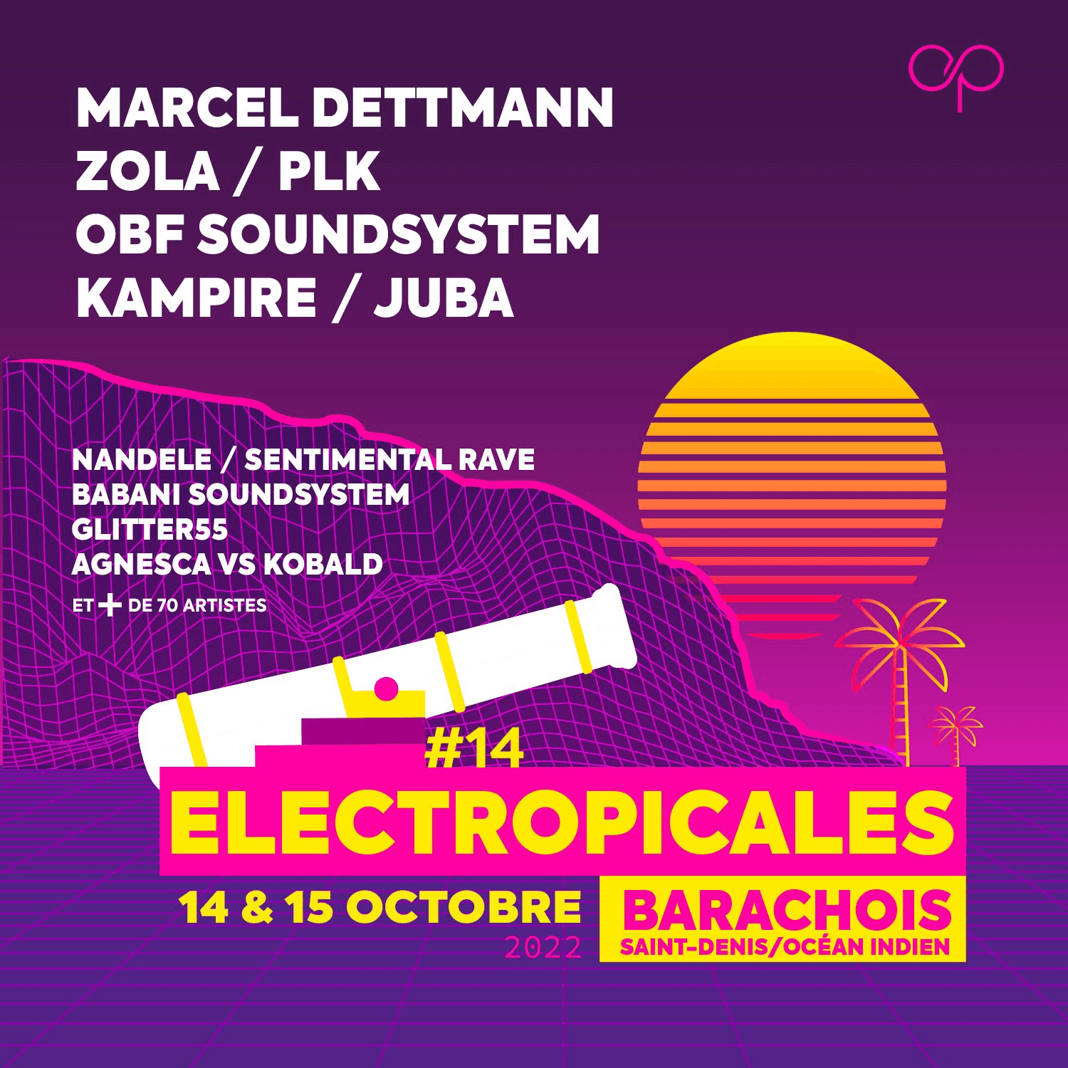 Lineup Poster Les Electropicales 2022