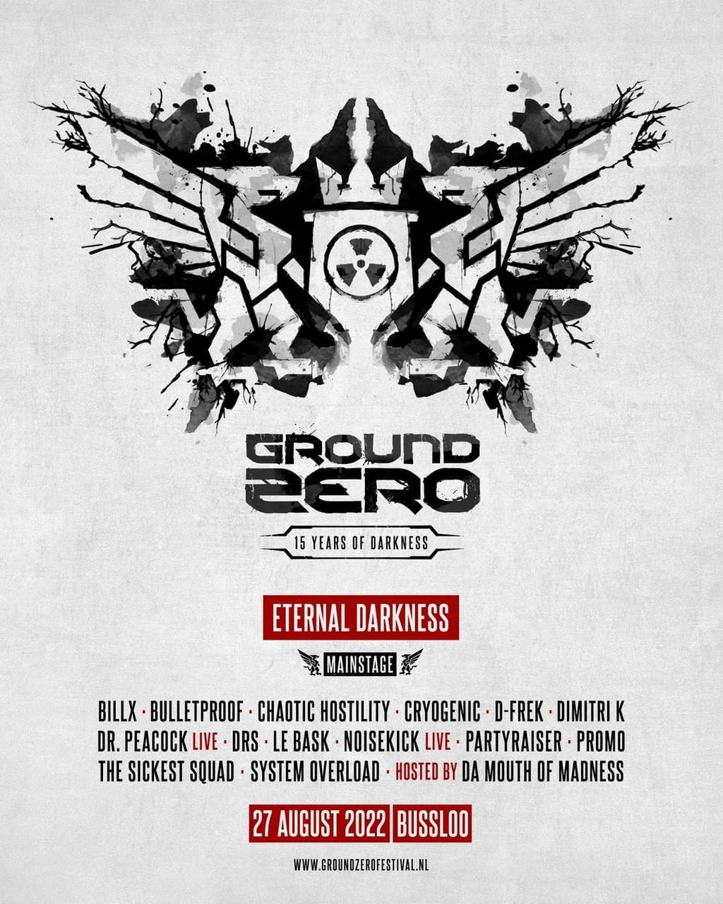 Lineup Poster Ground Zero Festival 2022