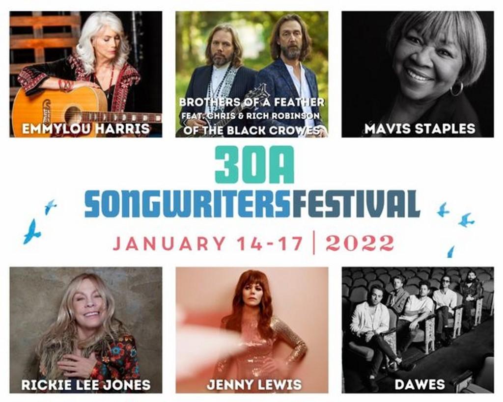 Lineup Poster 30A Songwriters Festival 2022