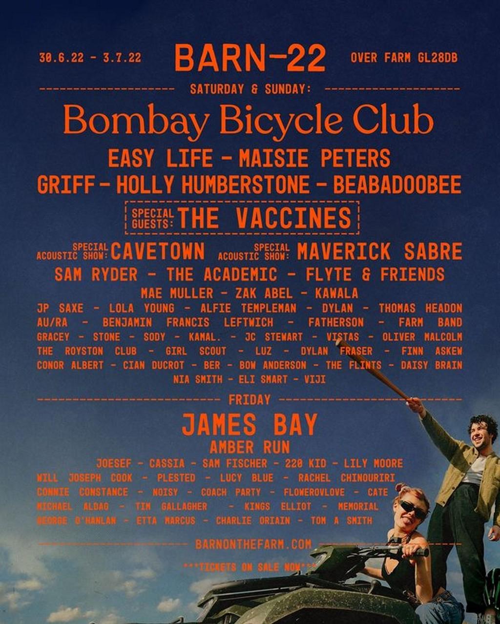 Lineup Poster Barn On The Farm 2022