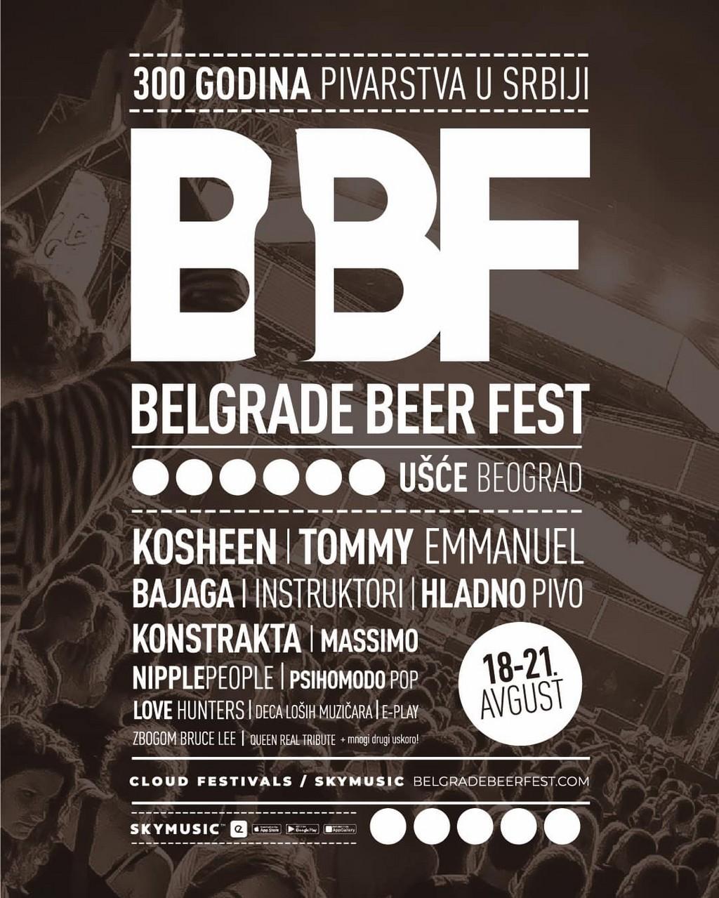 Lineup Poster Belgrade Beer Fest 2022