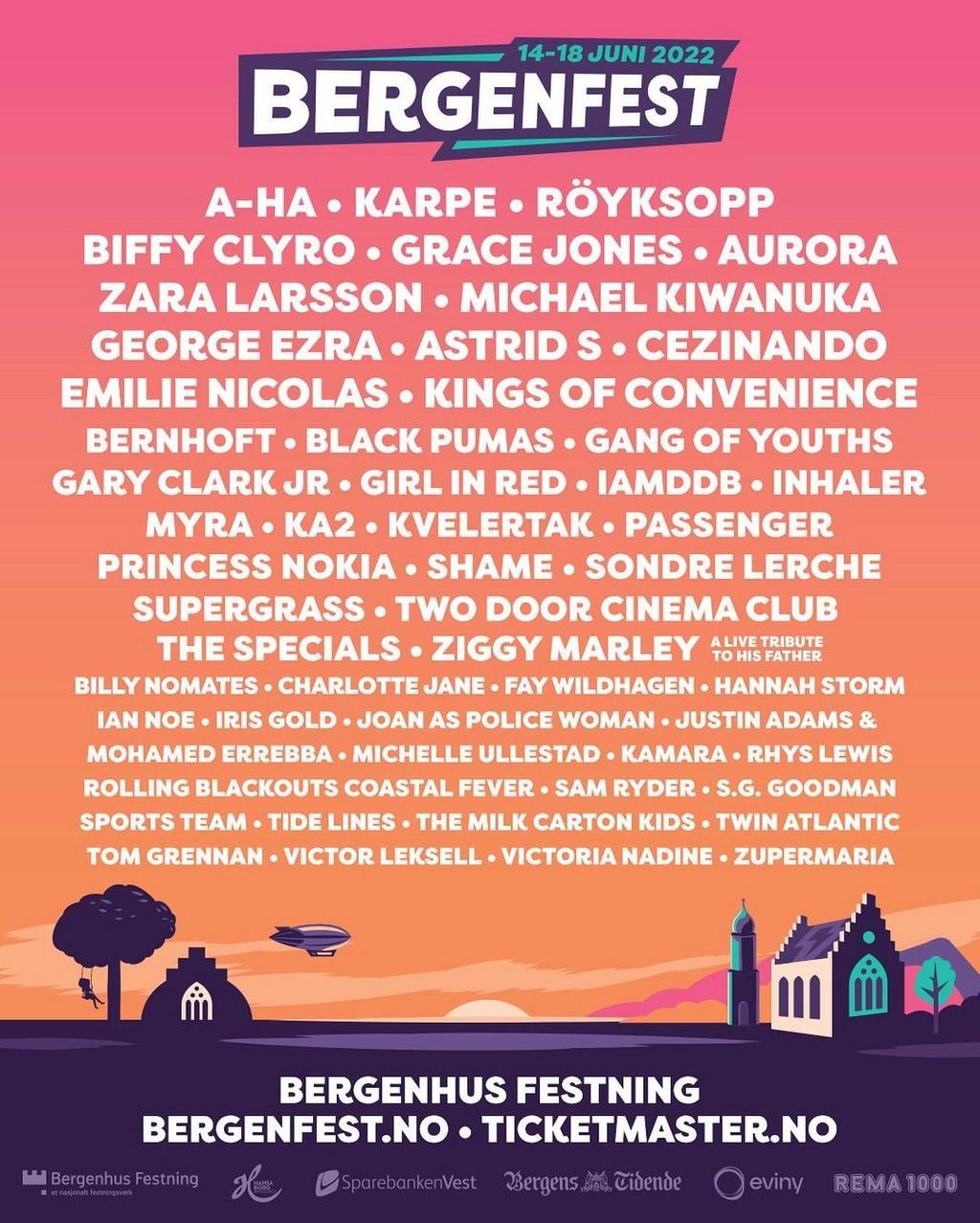 Lineup Poster Bergenfest 2022