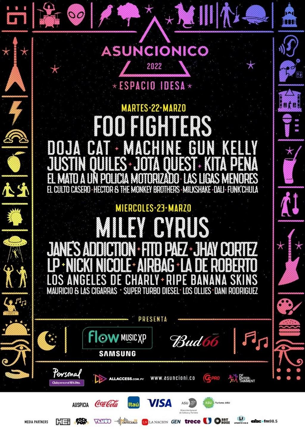 Lineup Poster Asuncionico 2022