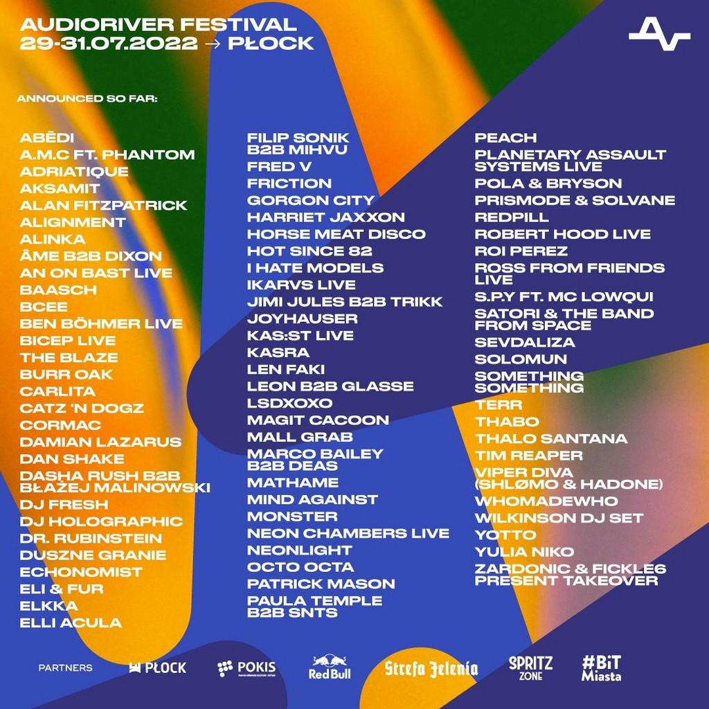 Lineup Poster Audioriver Festival 2022