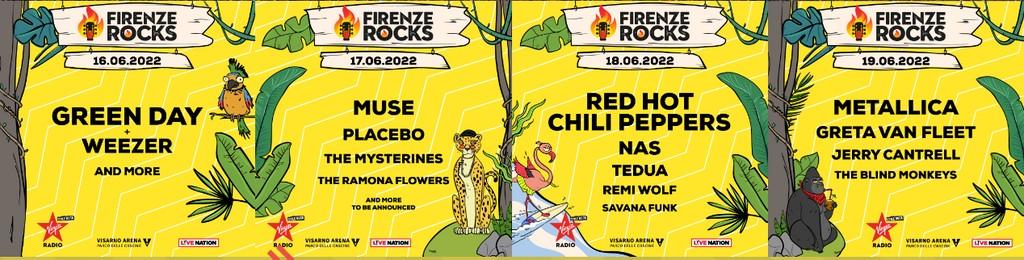 Lineup Poster Firenze Rocks 2022