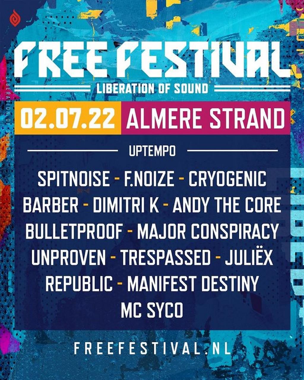 Lineup Poster Free Festival 2022