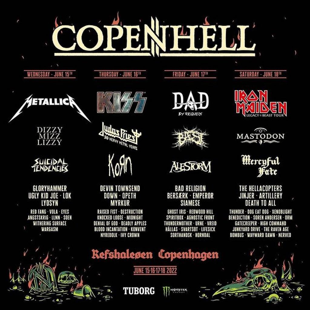 Lineup Poster Copenhell 2022