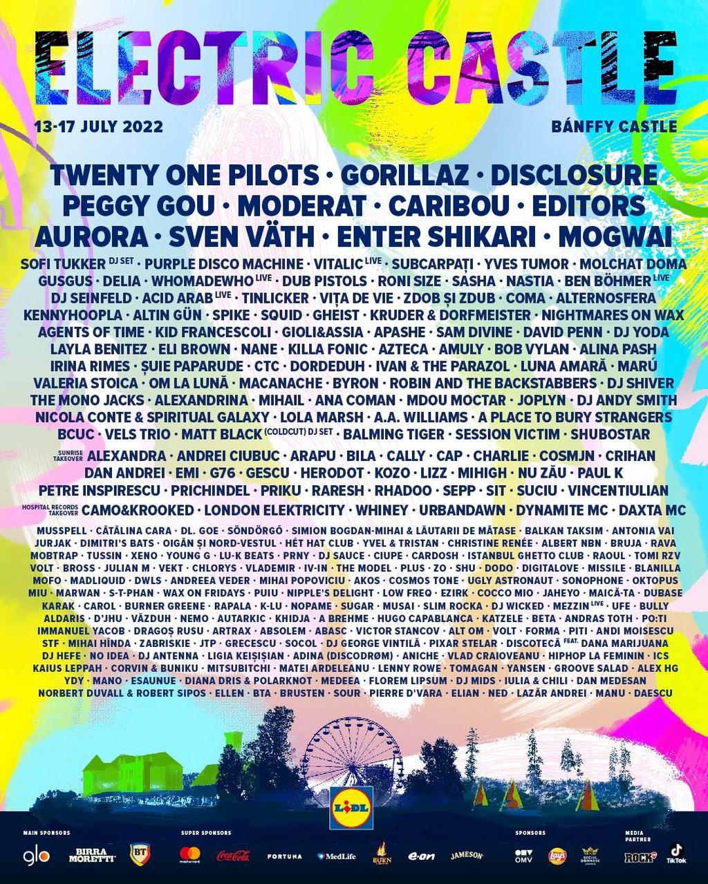 Lineup Poster Electric Castle 2022