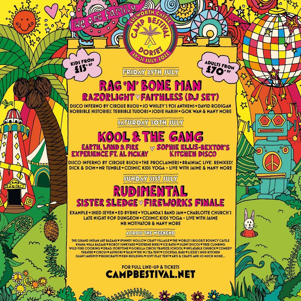 Lineup Poster Camp Bestival 2022