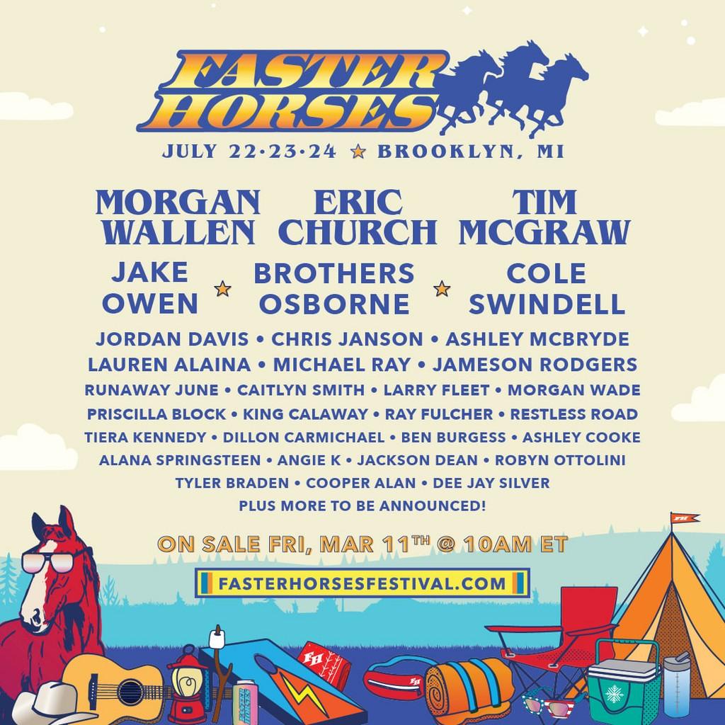 Lineup Poster Faster Horses Festival 2022