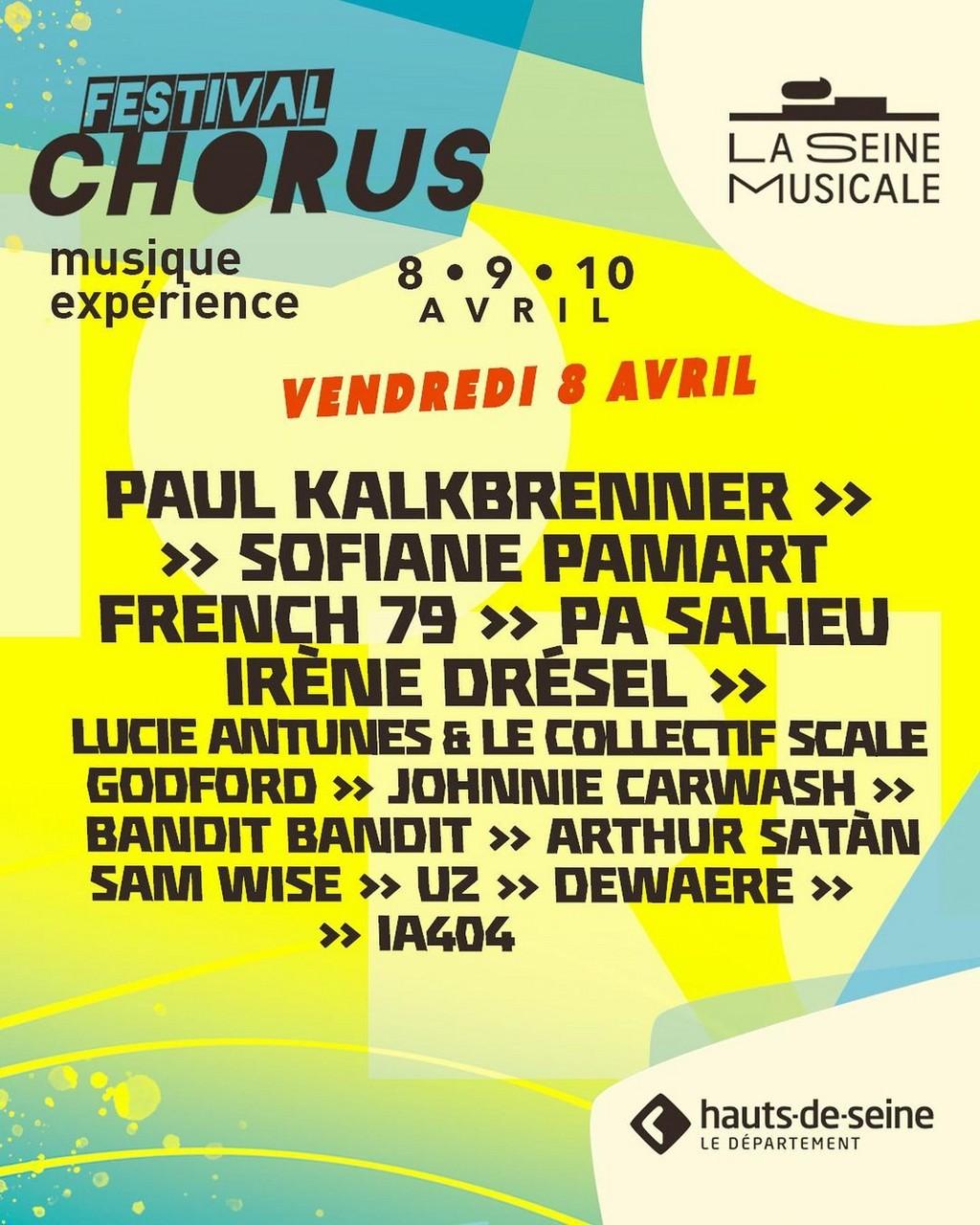 Lineup Poster Festival Chorus - Hauts-de-Seine 2022