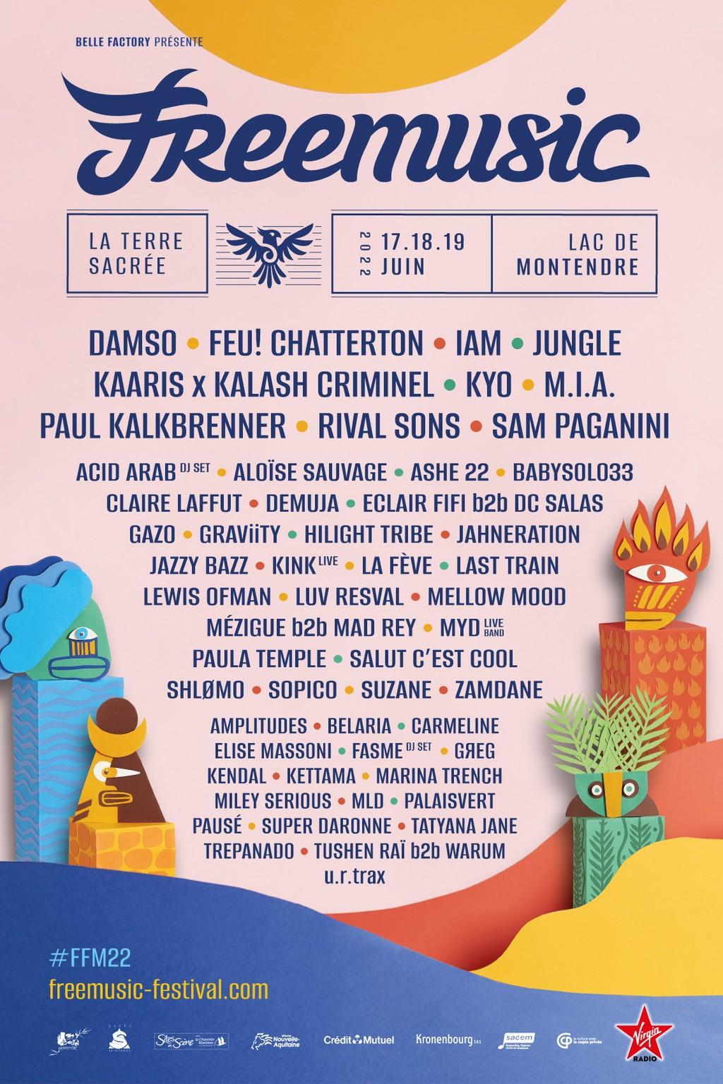 Lineup Poster Festival Freemusic 2022