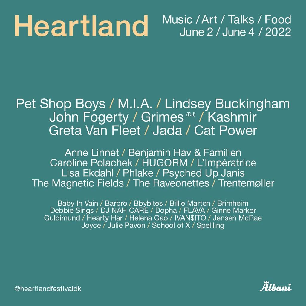 Lineup Poster Heartland Festival 2022
