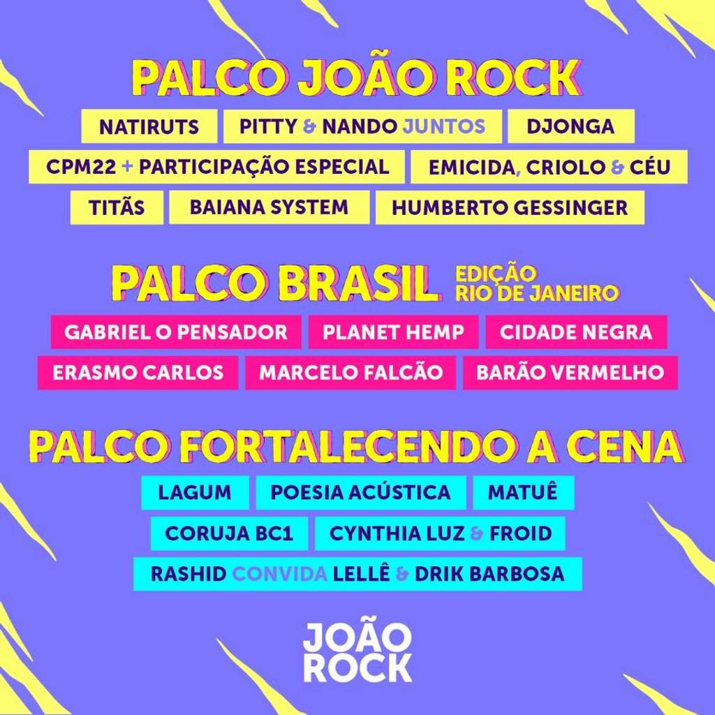 Lineup Poster João Rock 2022