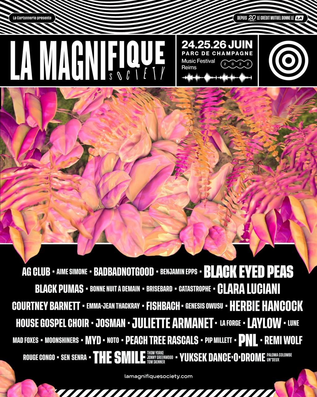 Lineup Poster La Magnifique Society 2022