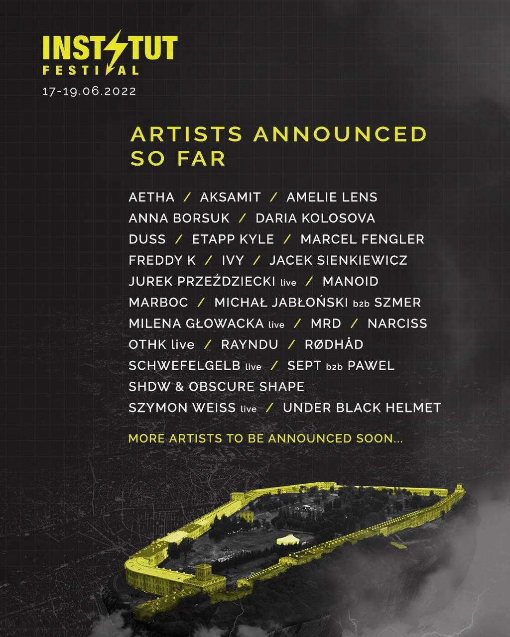 Lineup Poster Instytut Festival 2022