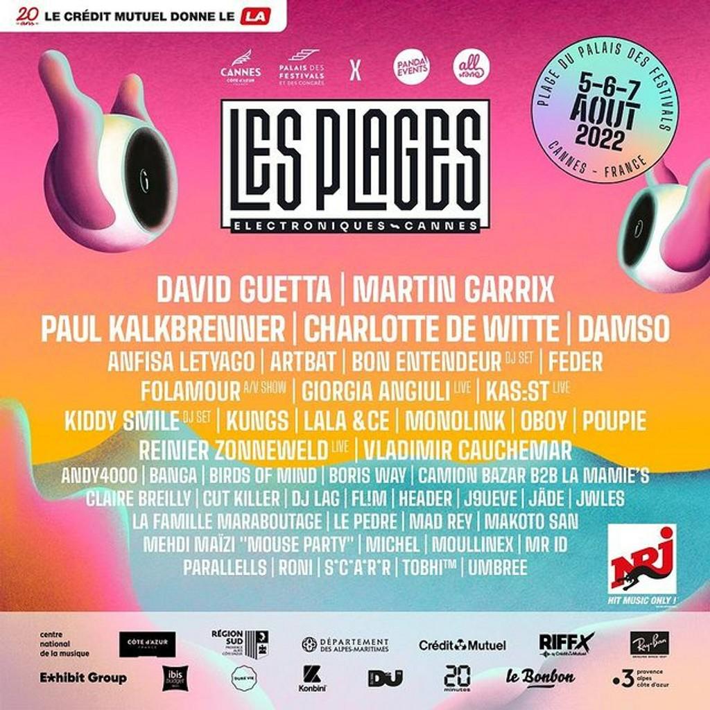 Lineup Poster Les Plages Electroniques 2022