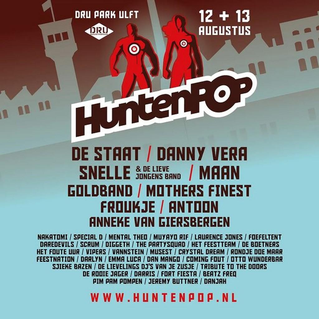 Lineup Poster Huntenpop 2022