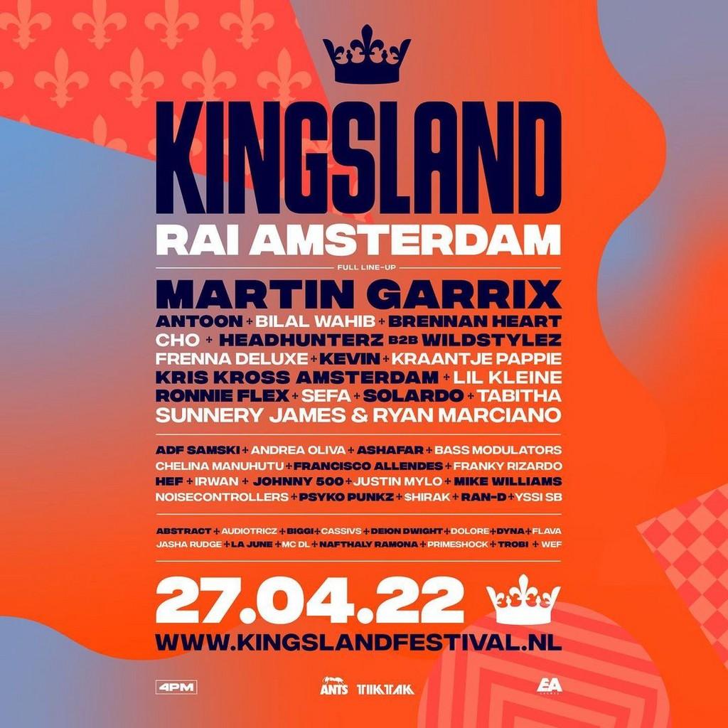 Lineup Poster Kingsland Festival Amsterdam 2022