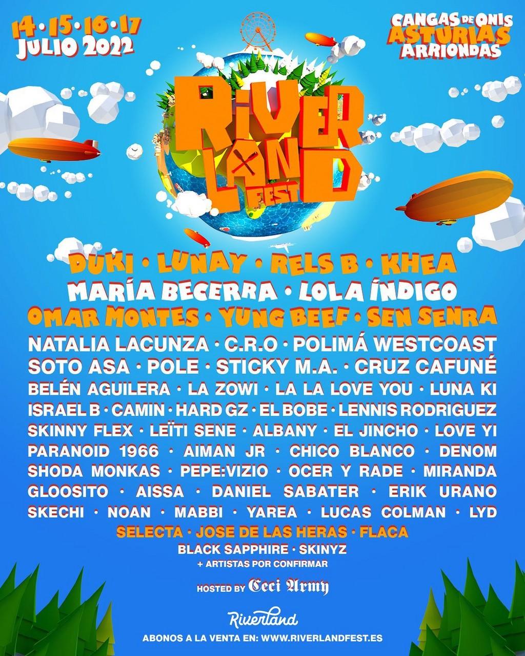 Lineup Poster Riverland Festival 2022