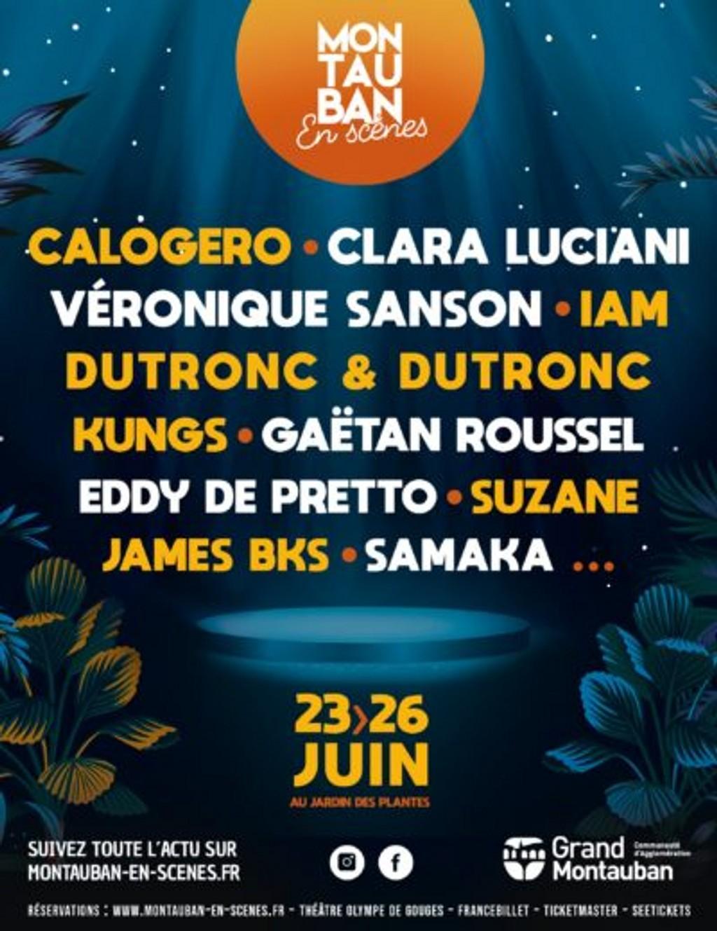 Lineup Poster Montauban en Scènes 2022