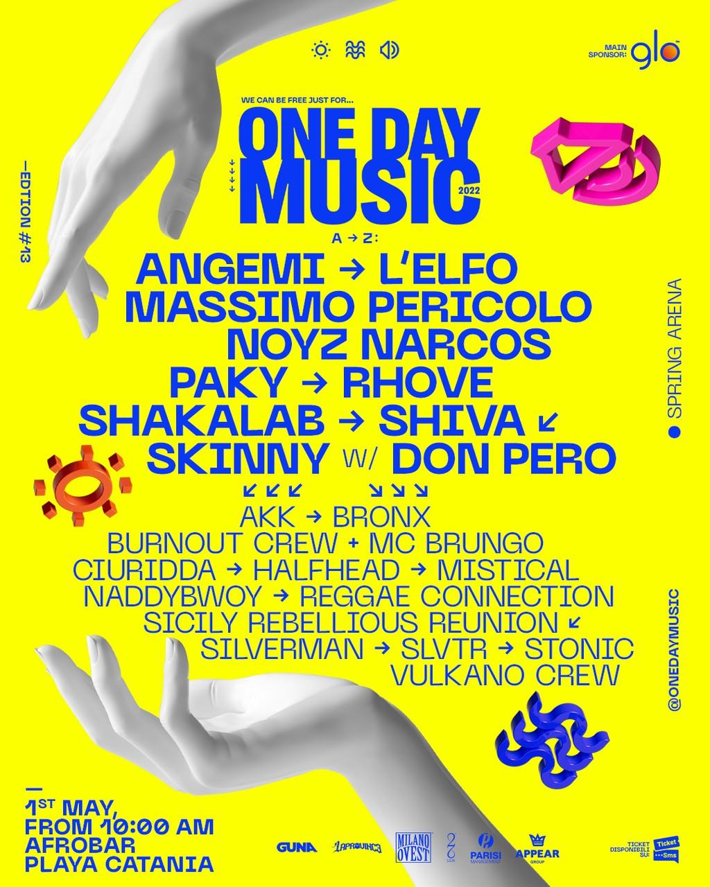 Lineup Poster One Day Music 2022