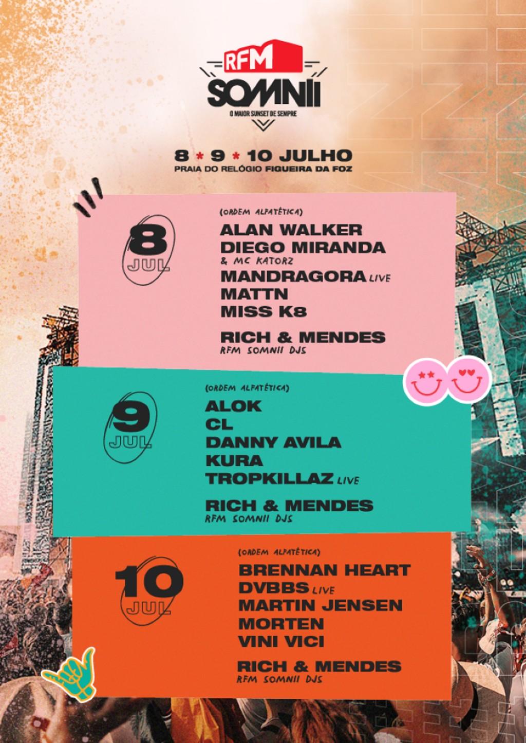 Lineup Poster RFM SOMNII 2022