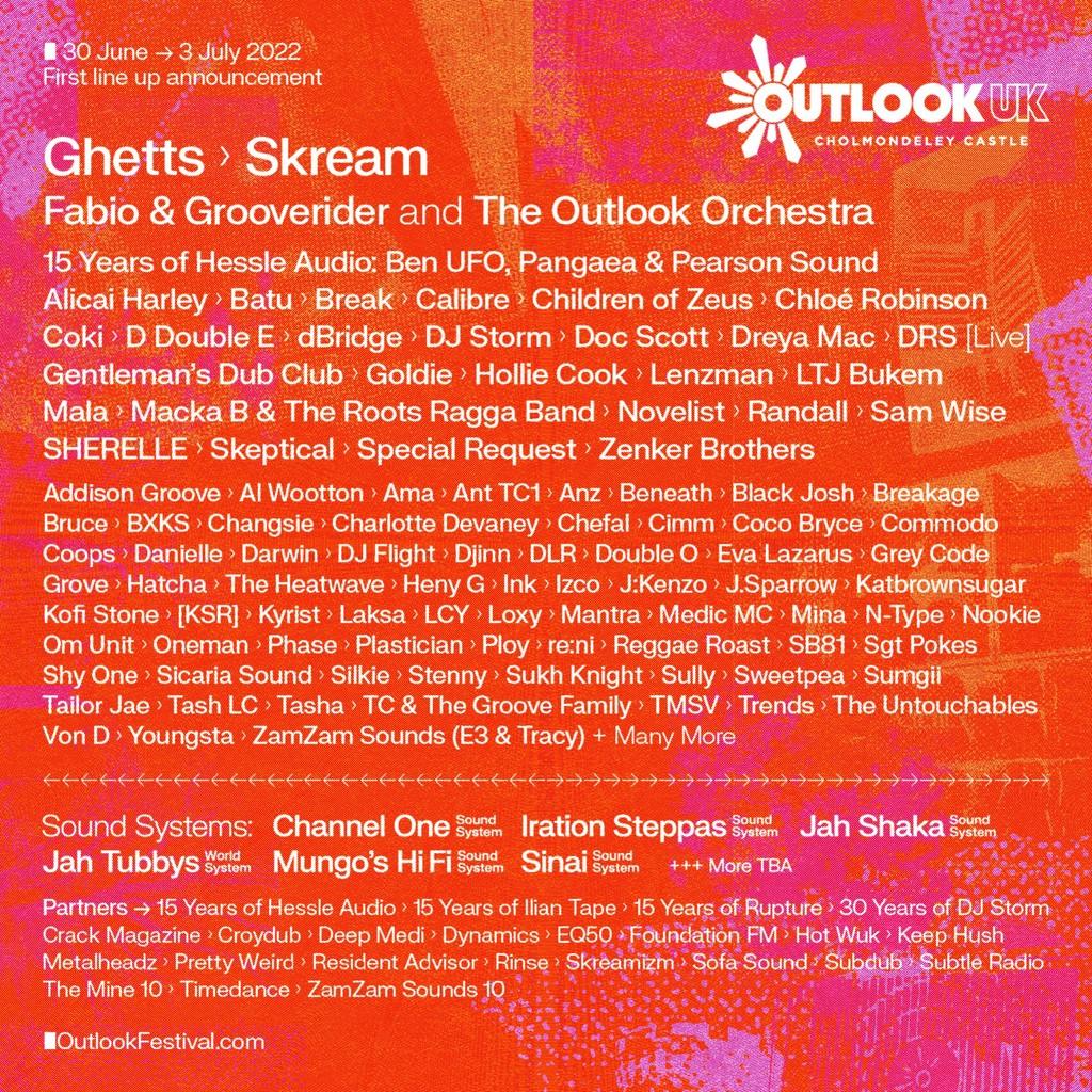 Lineup Poster Outlook Festival 2022