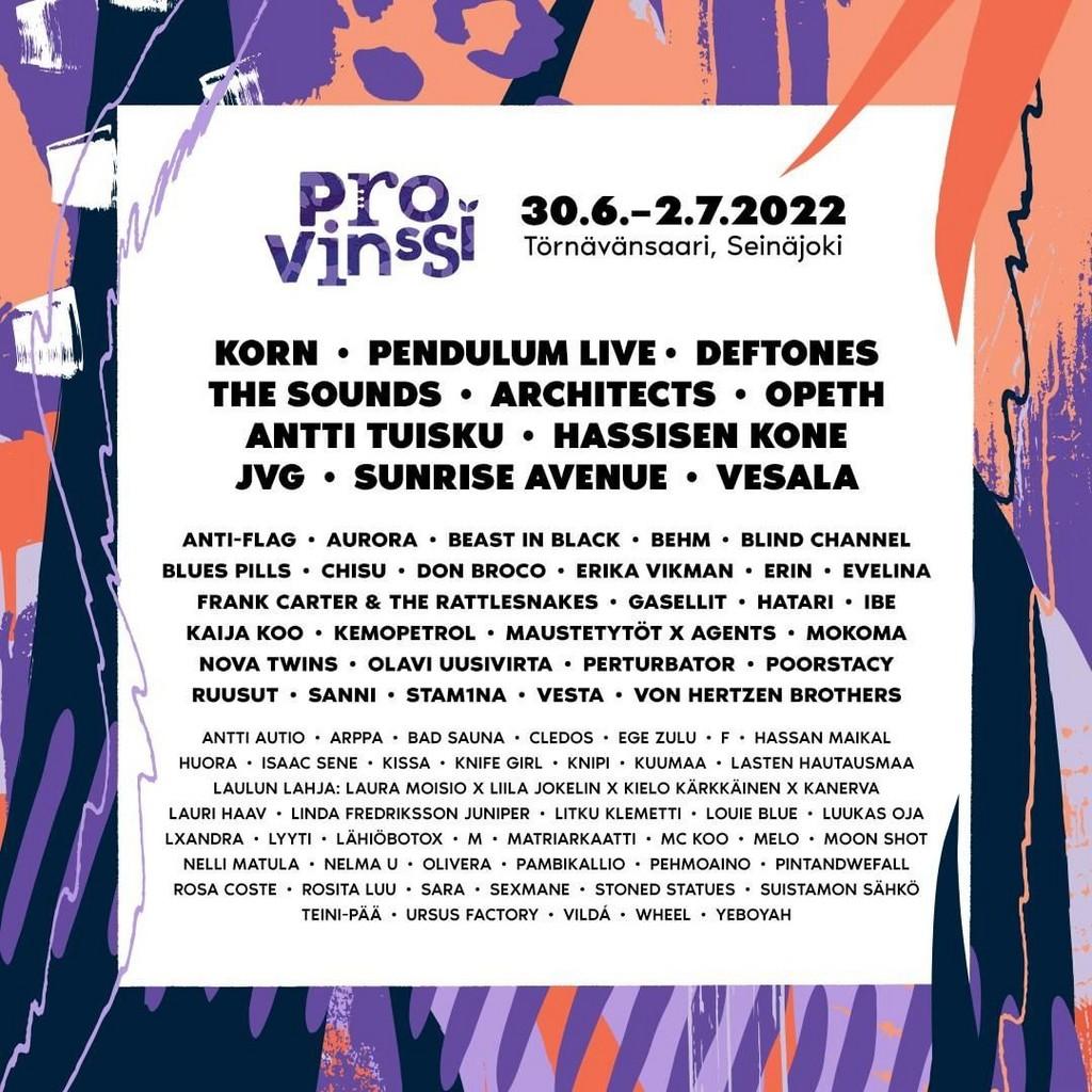 Lineup Poster Provinssi Festival 2022