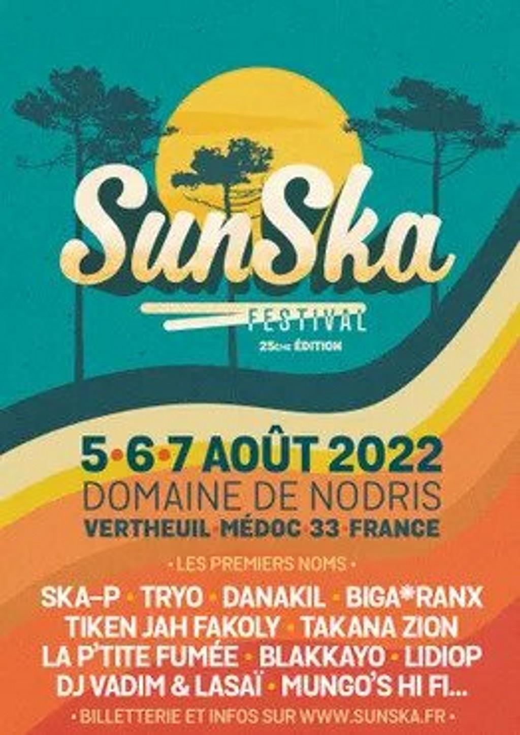 Lineup Poster Sun Ska Festival 2022