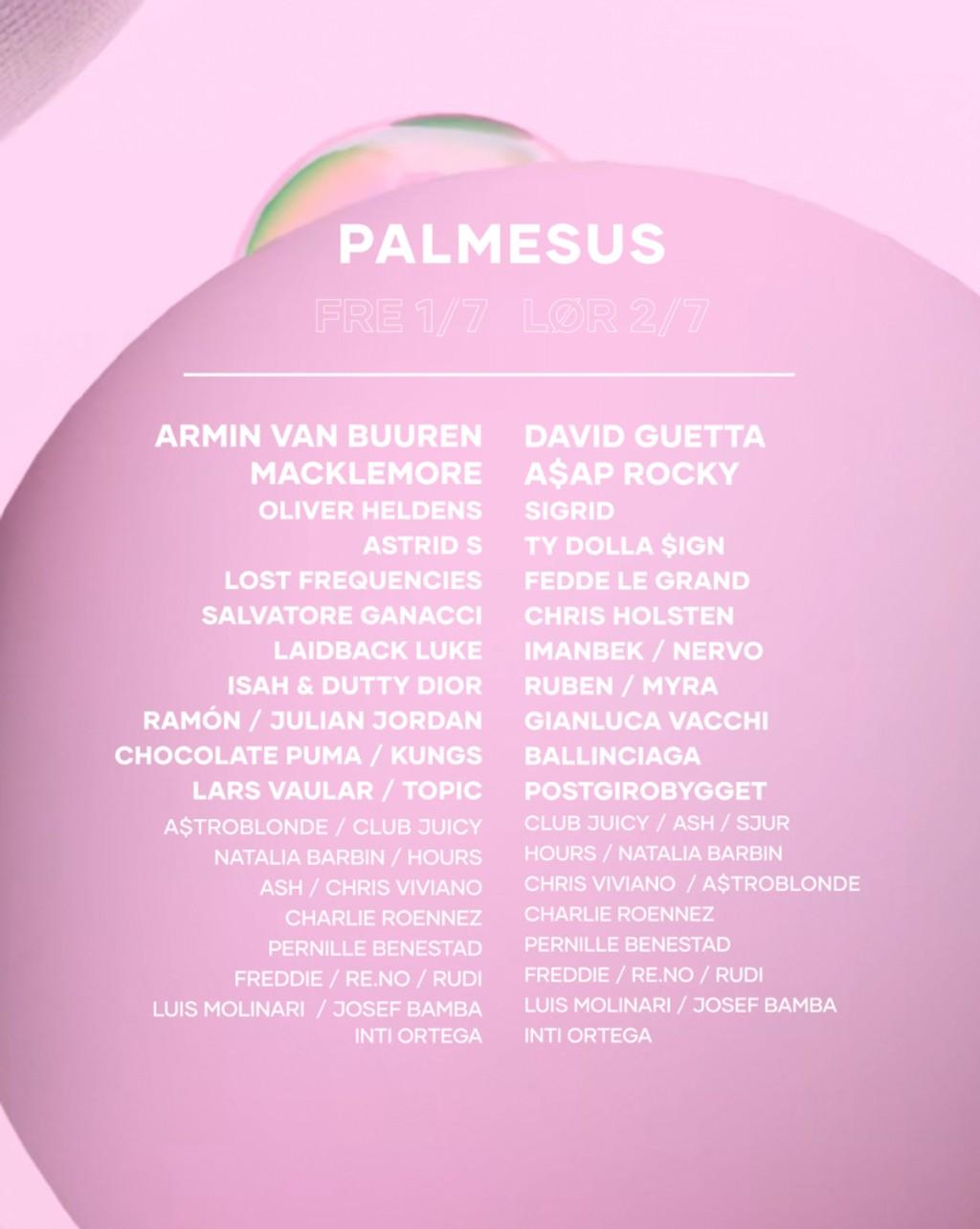 Lineup Poster Palmesus 2022