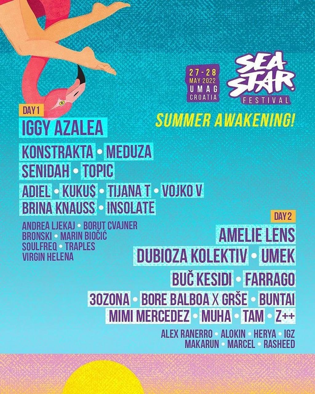 Lineup Poster Sea Star Festival 2022