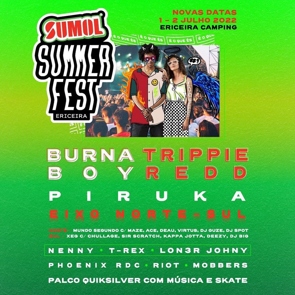 Lineup Poster Sumol Summer Fest 2022