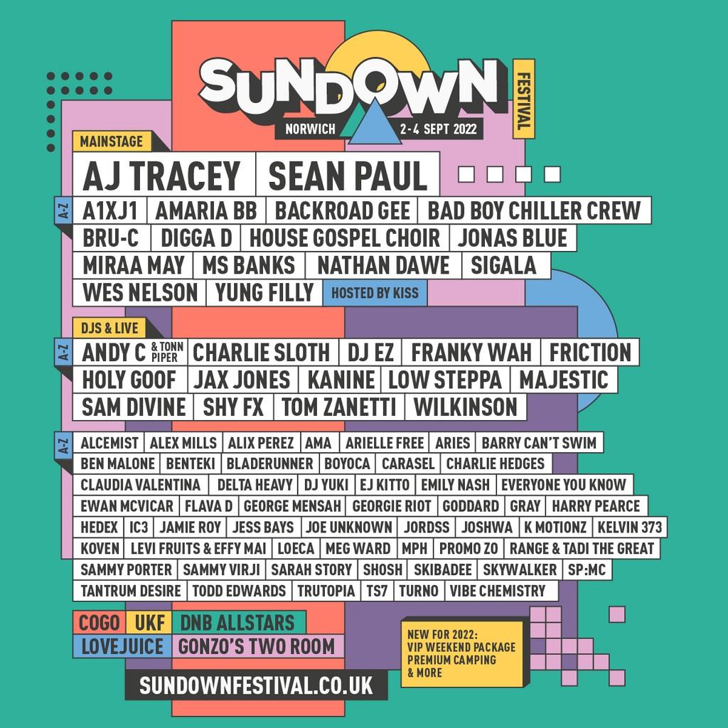 Lineup Poster Sundown Festival 2022