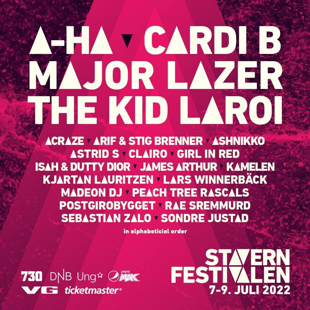 Lineup Poster Stavernfestivalen 2022