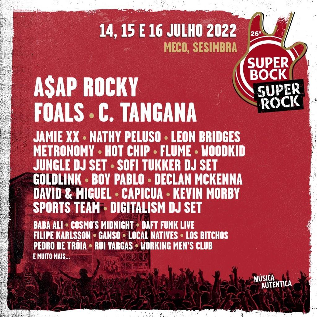 Lineup Poster Super Bock Super Rock 2022