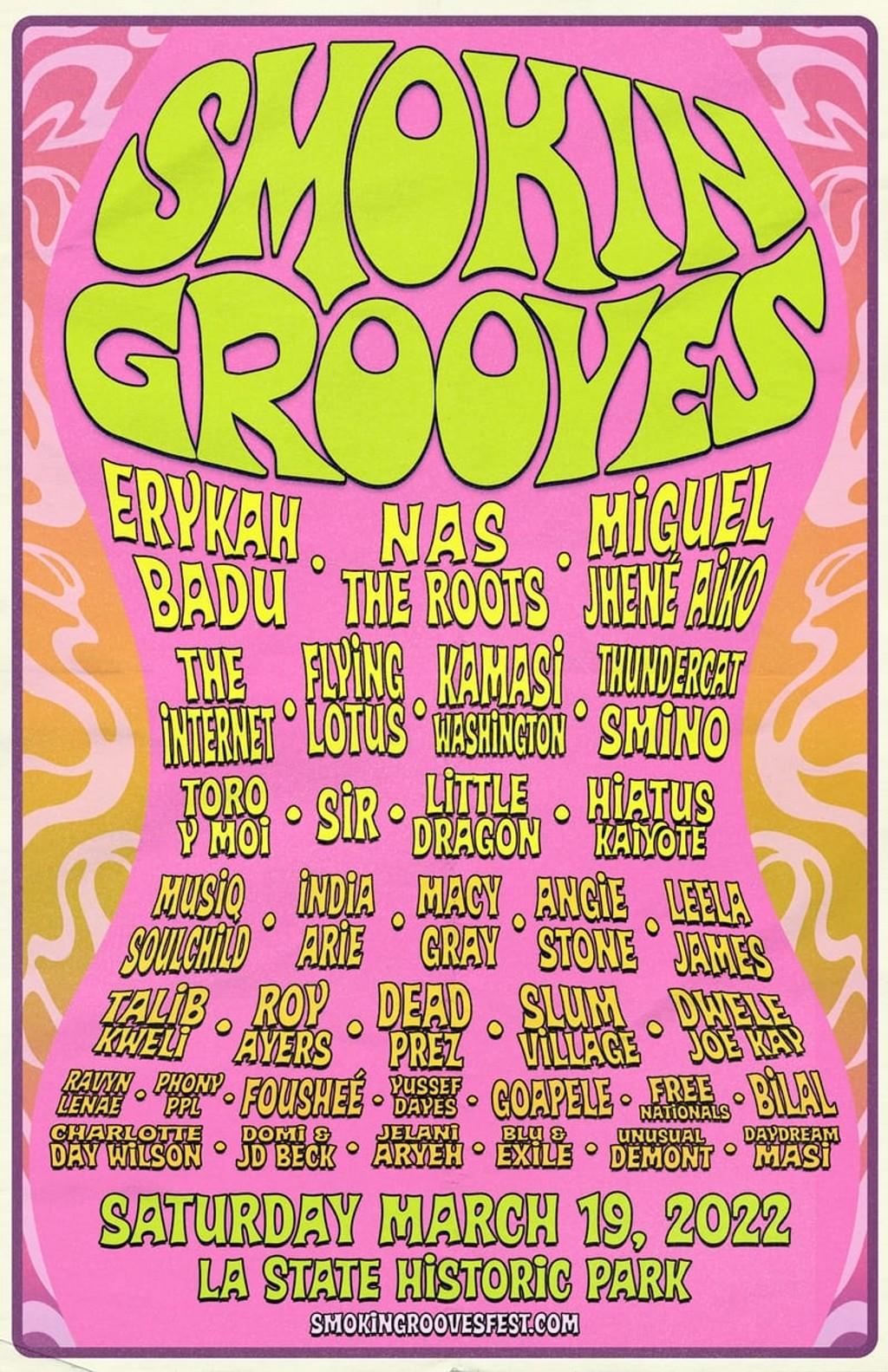 Lineup Poster Smokin Grooves Fest 2022