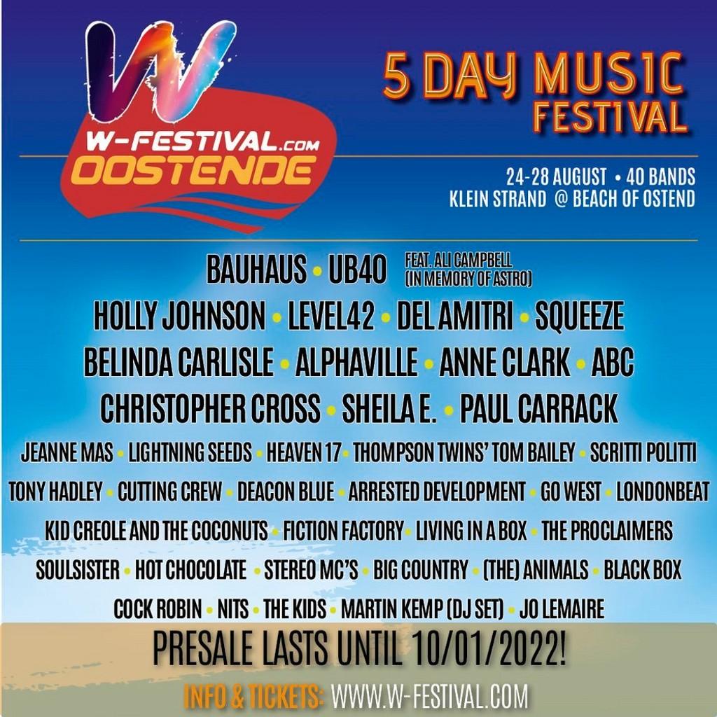 Lineup Poster W-Festival 2022