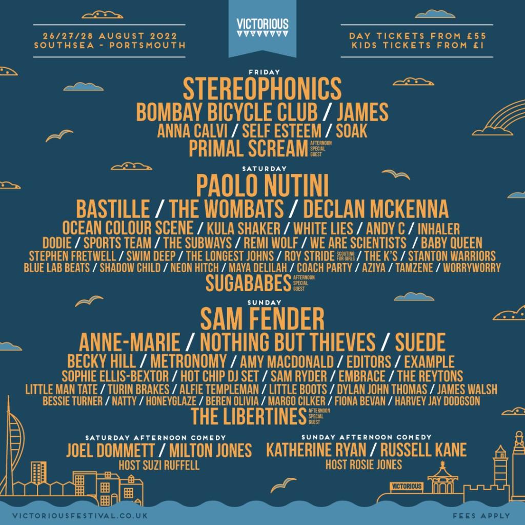 Lineup Poster Victorious Festival 2022