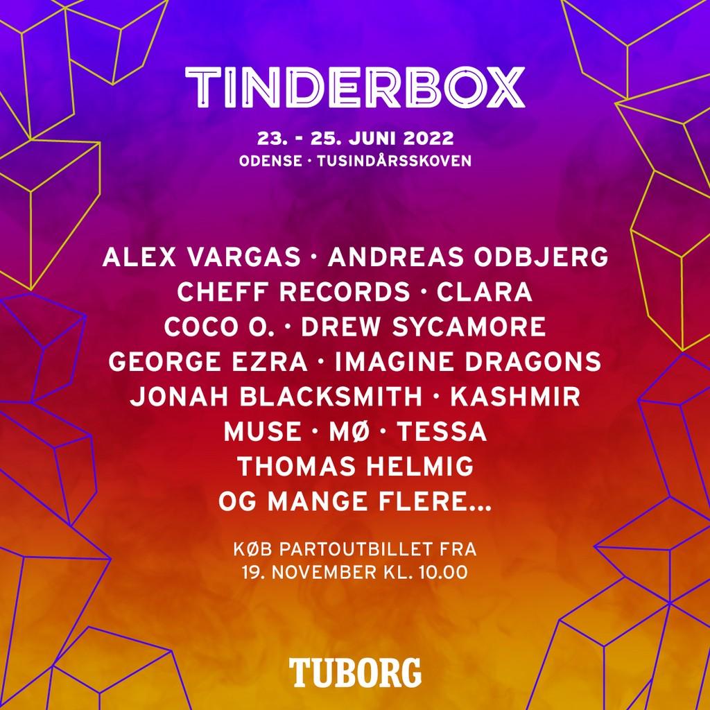 Lineup Poster Tinderbox 2022