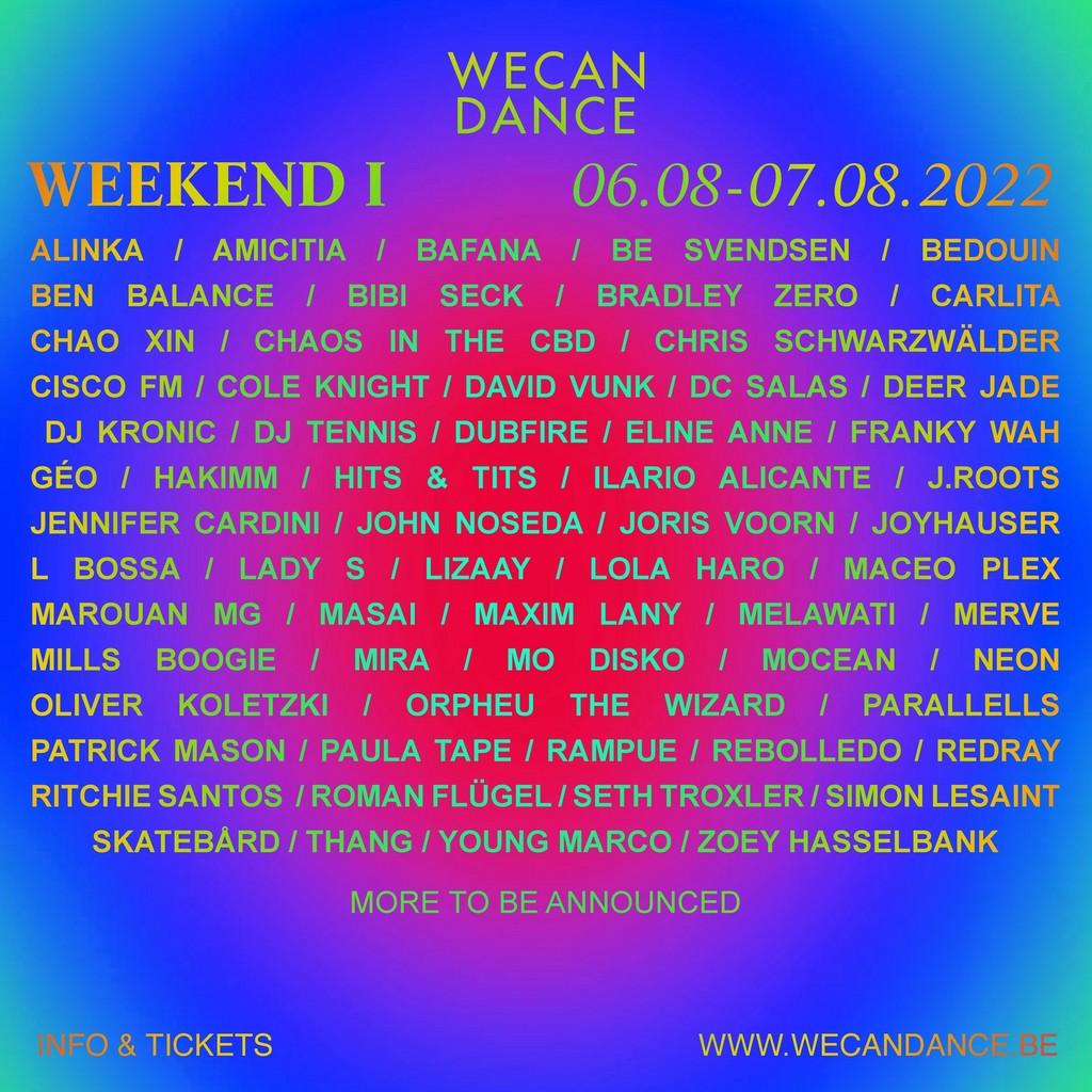 Lineup Poster WECANDANCE 2022