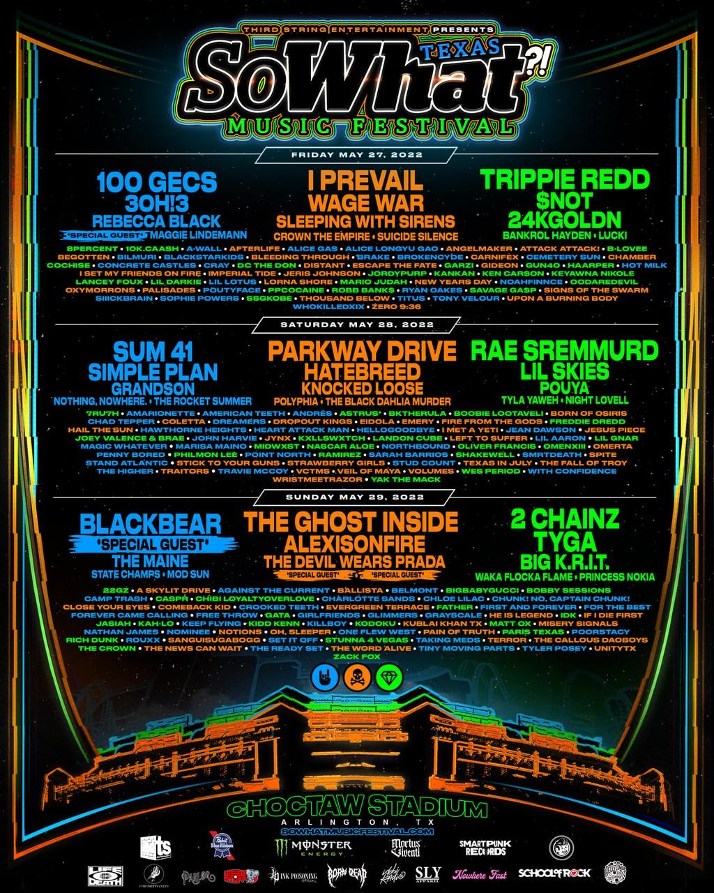 Lineup Poster SoWhat?! Music Festival 2022