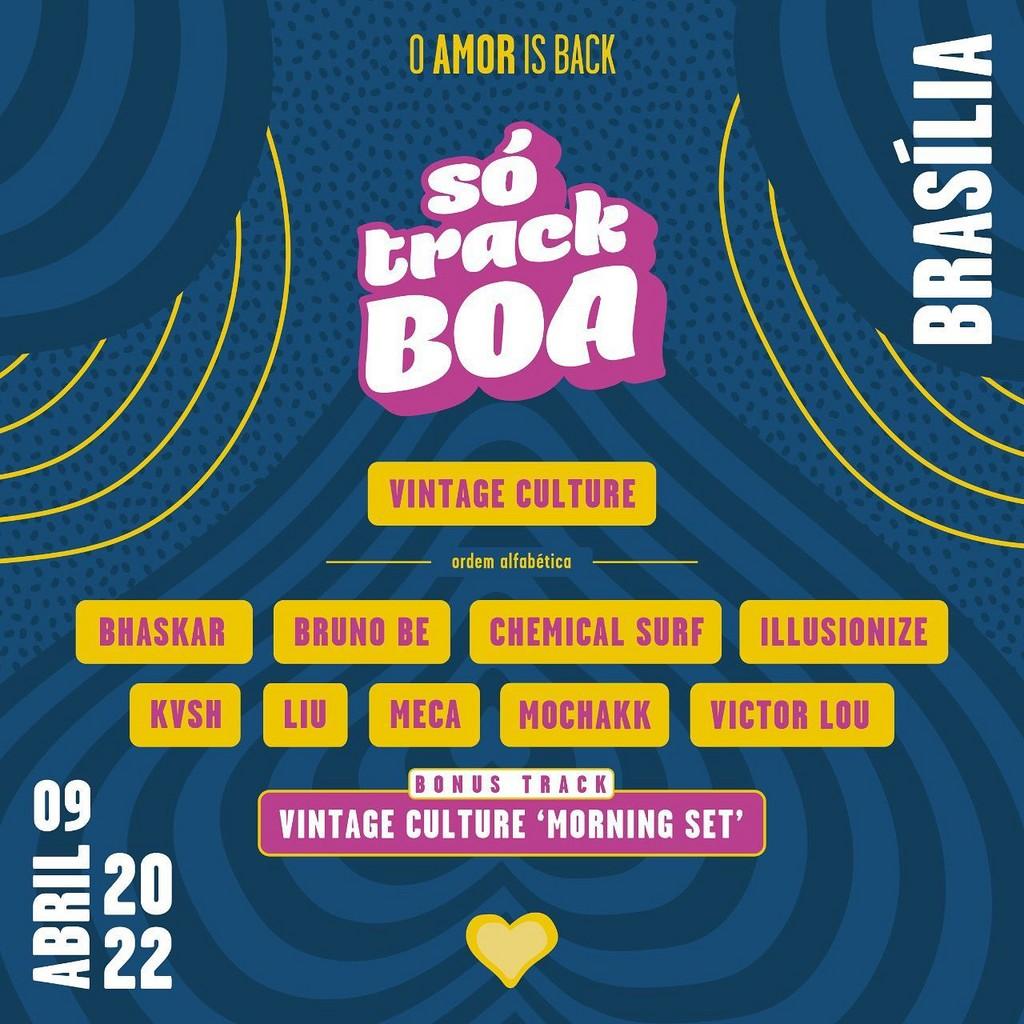 Lineup Poster Só Track Boa Brasília 2022